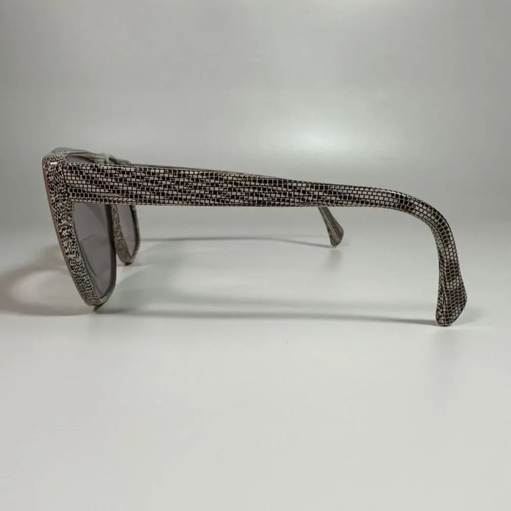 Vintage Tura 83011 TAN France Snakeskin Pattern Rx Sunglasses Frames